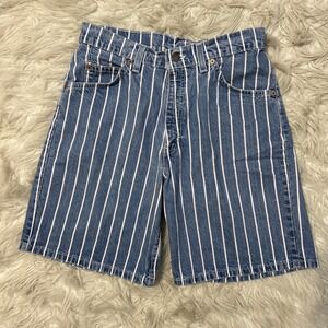 Vintage‎ Y2K Levi's Relaxed Fit 950 Striped Denim Shorts Sz 9 Saved By The Bell